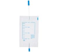 SACCA URINA DA GAMBA 750CC TUBO CON VALVOLA ANTIREFLUSSO MONOUSO 10CM DIAMETRO 3