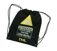 Sacca zainetto coulisse nero TML TUA MADRE E' LEGGENDA ..QUESTO ZAINO..con zip