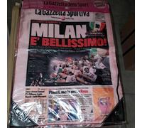 SACCA ZAINO 50X35 CM PRIMA PAGINA GAZZETTA MILAN CAMPIONE D'ITALIA 2011 SCUDETTO