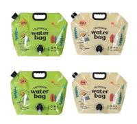 Sacche d'acqua da esterno con rubinetto, confezione da 2 colori giallo chiaro e verde, sacche d'acqua da campeggio pieghevoli in PE spesse da 8 litri per uso esterno light yellow and green 2 pezzi