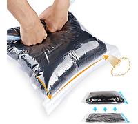 Sacchetti a compressione, accessori da viaggio, confezione da 10 salvaspazio, sacchetti sottovuoto per oggetti essenziali da viaggio, organizzatori per l’imballaggio domestico (blu)