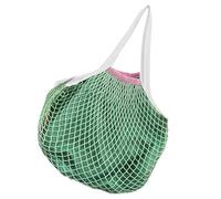Sacchetti a rete per la spesa | Borsa Shopping in cotone riutilizzabile con rete,Organizzatore di frutta e verdura estensibile con grande manico e fodera per lo shopping, pic-nic, spiaggia, verde, Se