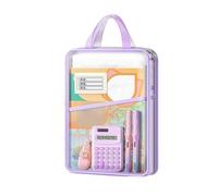 Sacchetti A4 Per Documenti - Custodia Organizer Riutilizzabile Portatile A Forma Di L,Borsa A Forma Di L Con Cerniera E Ampia Apertura,Per Ufficio Scuola Puzzle Viaggio Casa Studente Compito