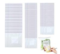 sacchetti alimenti riutilizzabili 160 pezzi per freezer e frigo con chiusura ermetica in 3 formati 14x16cm 18x22cm 27x30cm trasparenti con etichetta ideali per congelatore cucina viaggio