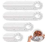 Sacchetti Alluminio per Alimenti, 100PCS Cuffie Copri Cibo, Salvafreschezza Sacchetti, Copri con Elastico, Coprivivande, Cuffie Copri Riutilizzabili (Argento)