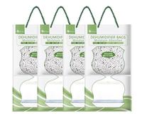 Sacchetti anti-umidità per armadietti, set da 4 pezzi, 100 g, protezione contro odori e muffa, sacchetti anti-umidità per armadio/bagno, wardrobe,auto (verde)