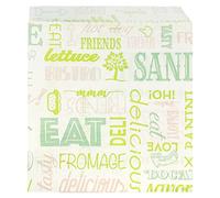 Sacchetti Aperto 2 Lati "Parole" - Hamburger 34 G/M2 13X14 Cm Bianco Pergamana Antigrassi - 1000 Unità