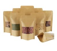 Sacchetti apri e chiudi con zip, buste con finestra trasparente 500-750 ml 100pz