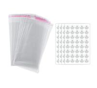 Sacchetti Autoadesivi Da 200 Pezzi E Adesivi Per Candele Da 80 Pezzi, Sacchetti Di Plastica Trasparenti, Sacchetti Per Confezioni Regalo, Sacchetti Per Confezionamento Candele Per Aromaterapia