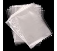 Sacchetti autoadesivi trasparenti 100 pezzi, 20,3 x 25,4 cm Sacchetti autosigillanti in cellophane per esposizione/Sacchetti sigillabili, sicuri per alimenti, sacchetti in cellophane OPP per biscotti