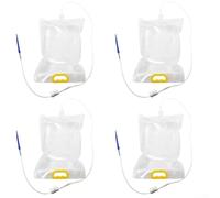 Sacchetti automatici per irrigazione a goccia, 4 pezzi, 3,5 l, con valvola di flusso regolabile, per dispositivo di irrigazione controllata, facile installazione per piante da interno (B)