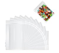 Sacchetti autosigillanti in cellophane da 12,7 x 17,8 cm (confezione da 50), trasparenti autoadesivi, sacchetti per dolcetti/regali, sacchetti trasparenti per dolcetti in polipropilene orientato