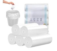 Sacchetti biologici per la spazzatura, 100 pezzi, Sacchetti Per Rifiuti Biodegradabili 20 litri per cucina e ufficio, Bianco, 60 x 50 cm