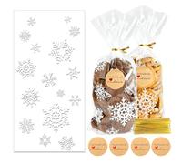Sacchetti Biscotti Natale Bustine Cellophane: 100Pz Sacchetti Alimentari Natalizi Sacchetti Cellophane Natale Sacchetti Dolci Natale Sacchetti per Biscotti