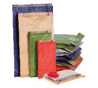 SACCHETTI BUSTE REGALO colori classici verde 12x22 cm soffietto 4 100 unita