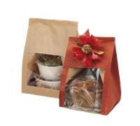 SACCHETTI BUSTE REGALO porta panettone 22,5 + 22,5 + 45 cm Colore rosso 25 pz