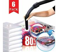 SACCHETTI BUSTE SOTTOVUOTO SALVA SPAZIO set 6 pezzi PER ABITI PIUMONI GIUBBOTTI