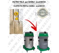 SACCHETTI CARTA litri 19 con tappo 10 PEZZI per ASPIRAPOLVERE MAXICLEAN mod MX 5