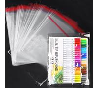 Sacchetti Cellophane 100Pcs Sacchetti Di Cellophane Trasparente 20 * 23+4cm Autoadesivi Bustine Trasparenti Sacchettini Trasparenti Per Vestiti Prodotti Da Forno Regali Di Nozze Feste