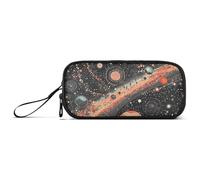 Sacchetti colorati in nylon con pianeti spaziali e terra per ragazze adolescenti grande capacità astuccio con cerniera borsa di cancelleria per le donne delle scuole medie