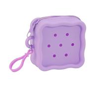 Sacchetti colorati per il cambiamento impermeabile in silicone organizzatori di monete con cerniera superiore adorabile accessorio per bambini titolare di carta in silicone fori carini portafoglio