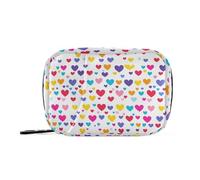 Sacchetti colorati per medicinali con cuori d'amore con scomparti staccabili, organizer portatile per pillole da viaggio