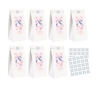 Sacchetti Compleanno Bambini Personalizzabili Made in Italy - 30 Sacchettini Regalo Unicorno per Bambina con Adesivi - Sacchetto di Carta Colorati per Caramelle