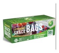 Sacchetti compostabili per snack UNNI Sacchetti per alimenti compostabili richiudibili 500 pezzi 6,5 x 3,7 pollici Ecologico ASTM D6400 US BPI CM