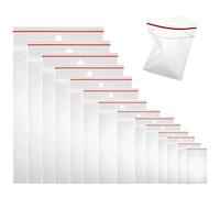 Sacchetti con chiusura a pressione trasparente richiudibili con fori, sacchetti di plastica, sacchetti per alimenti, 27 misure a scelta (100 pezzi, 100 x 150 mm)