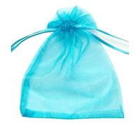 Sacchetti con chiusura a zip, Confezione da 10 sacchetti in rete multicolore di diverse misure(Blue,20x30cm)