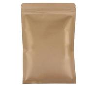 Sacchetti con chiusura a zip piatta Confezione da 10 sacchetti piatti in foglio di alluminio Kraft for uso alimentare, marrone, di varie dimensioni(22x30cm)