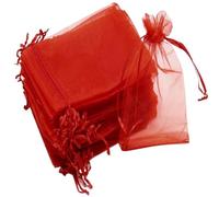Sacchetti con chiusura a zip, Sacchetti for la protezione della frutta con coulisse in rete, confezione da 100, multicolore, diverse misure(Red,20x30cm (100Pcs))