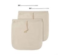 Sacchetti da caffè in cotone biologico, sacchetti filtro riutilizzabili per caffè freddo, confezione da 2 in cotone biologico con coulisse sicura, compatibili con Toddy Systems