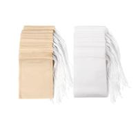 Sacchetti da tè usa e getta con coulisse, bustine da tè sfuse, sacchetti per tè, 100 sacchetti di tè vuoti (6 x 8 cm)