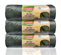 Sacchetti Della Spazzatura Ecologici Con Laccetto - 60 Litri (60 Pezzi) - Estremamente Resistenti Agli Strappi E Ai Liquidi - Confezione Da 3 (3 X 20 Pezzi)