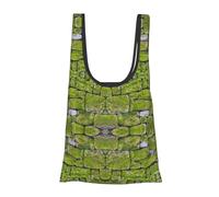 Sacchetti della spesa riutilizzabili, pieghevoli, lavabili, con stampa marciapiede in pietra muschio, borsa per la spesa ecologica