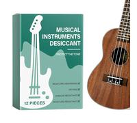 Sacchetti deumidificatori per strumenti, 12 pezzi, per il controllo dell'umidità della chitarra, sacchetti portatili per la cura e la protezione del pianoforte, violino, ukulele