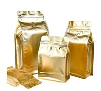 Sacchetti di caffè con valvola 20 pezzi Sacchetti con cerniera in lamina d'oro 4 once 8 once 16 once 1 kg for chicchi di caffè Proteine del cioccolato in polvere