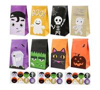 Sacchetti Di Caramelle Halloween Contenitore Impermeabile Riutilizzabile | Bustine Per Pane E Per Biscotti Snack Cioccolato Famiglia Compagni Di ambini Adulti