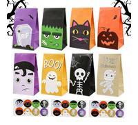 Sacchetti Di Caramelle Halloween Contenitore Riusabile Impermeabile | Sacchetti Di Per Imballaggio Prodotti Da Forno per Dessert Biscotti Cioccolato Snack Festa Bambini