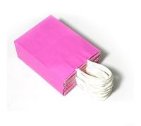 Sacchetti di carta marrone con manici, realizzati in carta riciclata, solida costruzione del fondo, compostabili e riutilizzabili, adatti per molteplici usi, confezione sfusa (rosa rossa (25 pezzi +