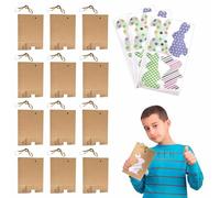 Sacchetti di Carta per Pasqua Sacchetti per Regali Pasqua Adesivi Pasqua Uova di Pasqua - Confezione Completa di Sacchetti in Carta con Accessori per Decorazione ed Esclusivi Regali