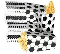 Sacchetti di carta per popcorn, confezione da 50 sacchetti singoli, contenitori per riso soffiato, secchiello per film, serate, carnevale, scatole per feste