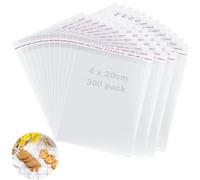 Sacchetti di cellophane autoadesivi, 300 pezzi, 14 x 20 cm, in plastica trasparente, con chiusura adesiva, per caramelle, biscotti, pasticcini, lecca lecca