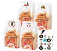 Sacchetti di cellophane di Natale, sacchetti per biscotti, biscotti, sacchetti da fondo per biscotti, dolci, regali