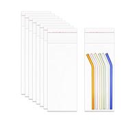 Sacchetti di Cellophane Lunghi 8 x 20cm 200 pezzi Multiuso Buste Trasparenti Autoadesivi Richiudibili Regalo di Violoncello di Polietilene di Plastica 50µm per Collana Spazzolino Cucchiaio Cannucce