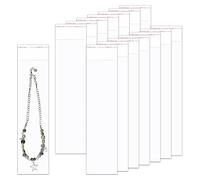 Sacchetti di Cellophane Plastica Autoadesivi 8x30cm 300 pezzi Sacchetti di Trasparente OPP lungo 50µm Contatto Alimentare Sicuroper per Caramelle Gioielli Artigianato Candele (3 misure a scelta)