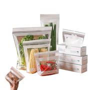 Sacchetti di congelamento riutilizzabili - Sacchetto di chiusura con cerniera | Borse portaoggetti sandwich 85x | Contenitore per l'organizzazione del frigorifero a prova di perdite per il pranzo e la