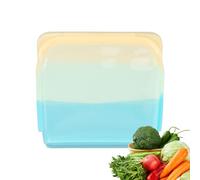 Sacchetti di conservazione alimentare in silicone - Conservazione alimentare e Organizzazione Casa | Contenitori trasparenti spessi lavabili Lavastoviglie per cereali Panino Snack