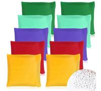 Sacchetti di Cornhole 10x10 cm 10pz Corn Hole Bean Bag Set Toss Game Lanciare i Sacchi di Fagioli Gioco di Lancio Giochi da Giardino all'aperto per Bambini Gioco di Buchi Ciechi per Adulti